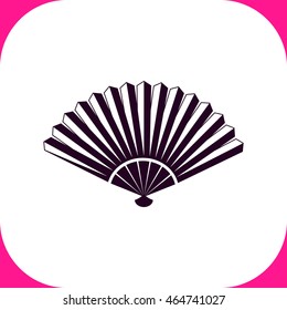 Fan vector icon on white background.