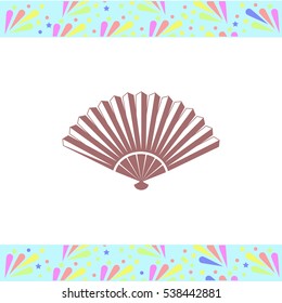 Fan vector icon on white background. Isolated illustration. Business picture.