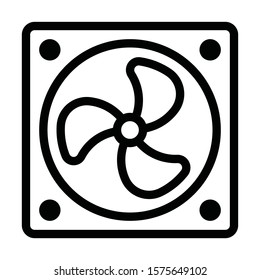 fan vector icon in outline style