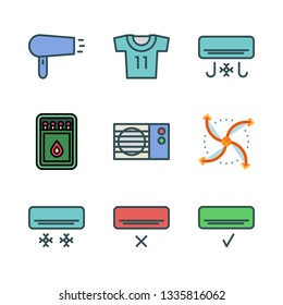 fan vector icon set