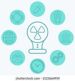 Fan vector icon sign symbol