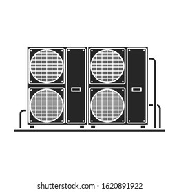 Fan vector icon.Black vector icon isolated on white background fan.