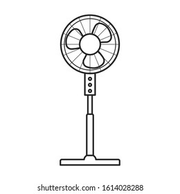 Fan vector icon.Line vector icon isolated on white background fan.