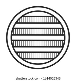 Fan vector icon.Line vector icon isolated on white background fan.
