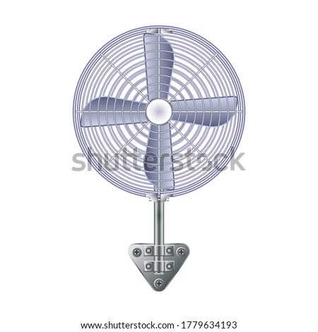 Fan vector icon.Realistic vector icon isolated on white background fan.