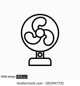 Fan vector icons. Illustration isolated for graphic and web design.