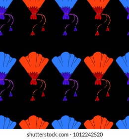 Fan vector illustration. Doodle style. Design, print, logo, decor, textile, paper.