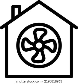 Ilustración de vectores de ventilador sobre un fondo transparente.Símbolos de calidad superior.Iconos vectores de trazo para el diseño de concepto y gráfico.
