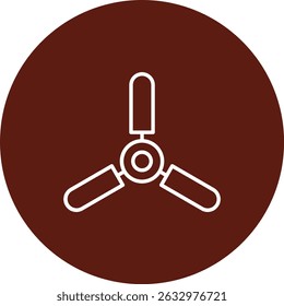 Fan Vector Line Circle Icon Design