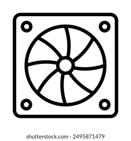 Fan Vector Line Icon Design