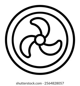 Fan Vector Line Icon Design
