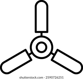 Fan Vector Line Icon Design