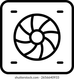 Fan vector line icon design