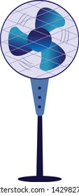 fan vector on white flat design