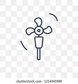 Fan vector outline icon isolated on transparent background, high quality linear Fan transparency concept can be used web and mobile