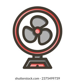 Fan-Vektordick-Line-Farbsymbol für persönliche und kommerzielle Nutzung.
