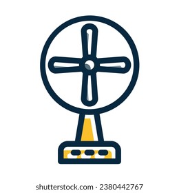 Fan Vector Thick Line Filled Dark Colors Icons For Personal And Commercial Use.
