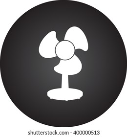 Fan ventilator electronic sign simple icon on  background