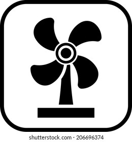 Fan ventilator vector icon