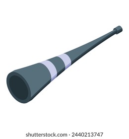 Fan vuvuzela icon isometric vector. Soccer horn. Trumpet party