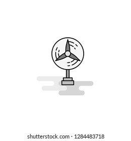 Fan Web Icon. Flat Line Filled Gray Icon Vector