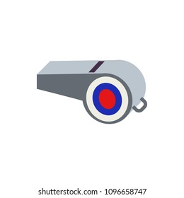 fan whistle illustration. Element of fans accessory for mobile concept and web apps. Colored in Russian national flag fan whistle flat can be used for web and mobile on white background