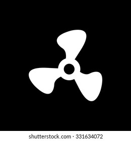 Fan - white vector icon