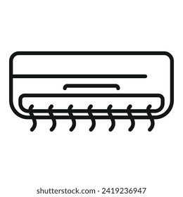 Fan wind control icon outline vector. Air conditioner repair. Worker job