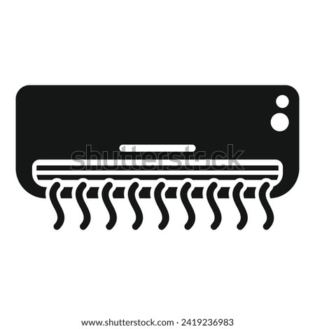 Fan wind control icon simple vector. Air conditioner repair. Worker job