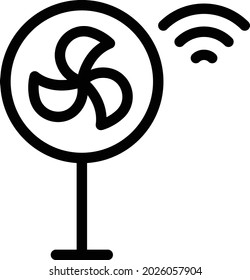 fan wireless vector thin line icon