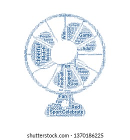 fan word cloud. tag cloud about fan