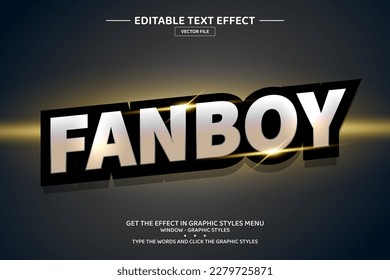 Fanboy 3D editable text effect template
