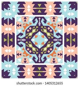 Fancy abstract geometric pattern in tribal style.