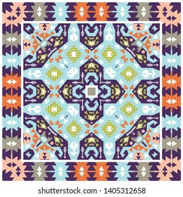 Fancy abstract geometric pattern in tribal style.