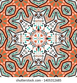 Fancy abstract geometric pattern in tribal style.