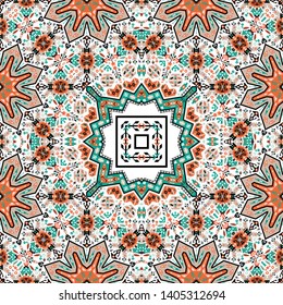 Fancy abstract geometric pattern in tribal style.