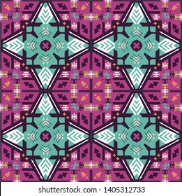 Fancy abstract geometric pattern in tribal style.