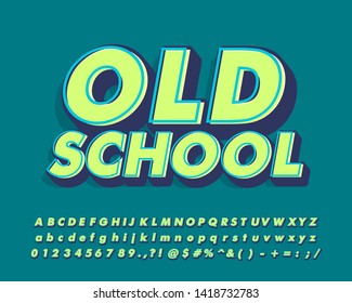 Fancy alphabet design, strong bold modern font effect