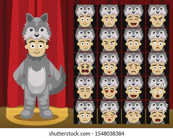 Fancy Animal Clothes Wolf Costume Cartoon Emotion faces-01