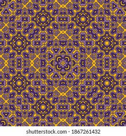 Fancy arabic motifs seamless pattern vector design. Organic abstract ornament. Wallpaper endless pattern. Vintage design.