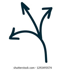 fancy arrow, hand drawing