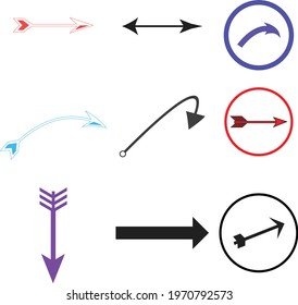 Fancy arrows set. Arrow Icon. Arrow vector collection. Cursor. Modern arrows. Vector illustration. Arrows.