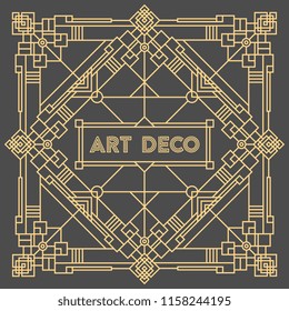 A fancy Art Deco border design in vector format.