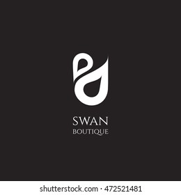 Fancy & Beauty logo Swan design