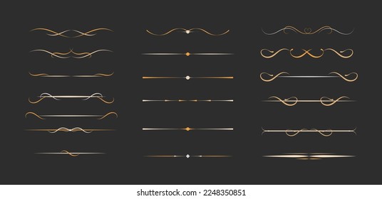 Fancy Border Divider Decorative Element Vector Set