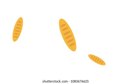 Fancy bread. Had drawn bakery background. Bread, bakery product, illustration background. Sketchy vector symbols.