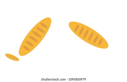 Fancy bread. Had drawn bakery background. Bread, bakery product, illustration background. Sketchy vector symbols.