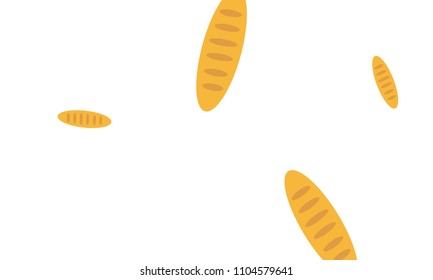 Fancy bread. Had drawn bakery background. Bread, bakery product, illustration background. Sketchy vector symbols.