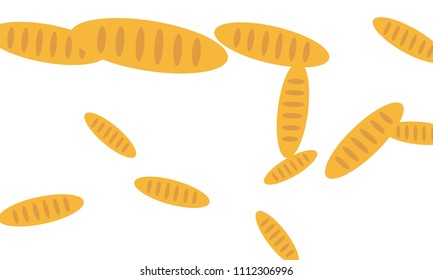 Fancy bread. Had drawn bakery background. Bread, bakery product, illustration background. Sketchy vector symbols.