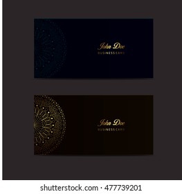 Fancy business card template vector illustration